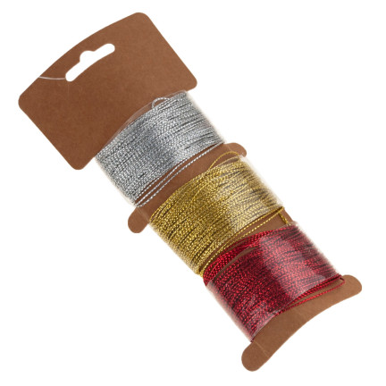 TG42180 DEKORATIVE SCHNUR DEKORATIVE SCHNUR 10M 3PCS SCRAPBOOKING GESCHENKE DIY