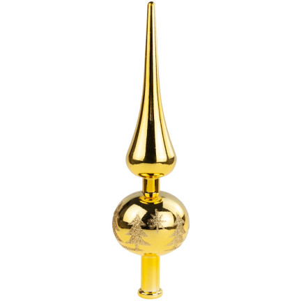 TG44026-2 Christbaumspitze GOLDEN Kugel Kugel UNBROKEN Glitzer Christbaumschmuck