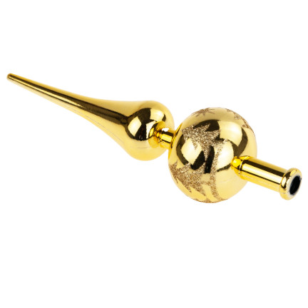 TG44026-2 Christbaumspitze GOLDEN Kugel Kugel UNBROKEN Glitzer Christbaumschmuck