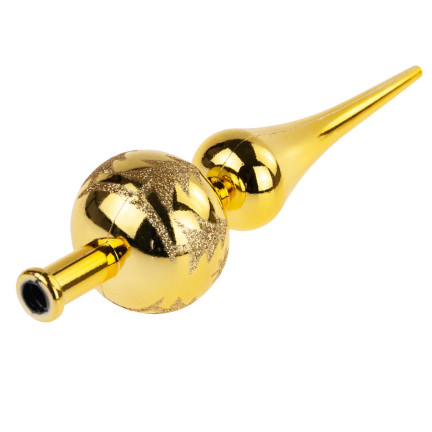 TG44026-2 Christbaumspitze GOLDEN Kugel Kugel UNBROKEN Glitzer Christbaumschmuck