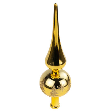 TG44026-2 Christbaumspitze GOLDEN Kugel Kugel UNBROKEN Glitzer Christbaumschmuck