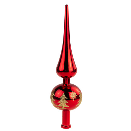 TG44026-3 CHOCOLINA TOP HAPPY TUBE ROTE Kugel UNLACKED DROKE Christbaumschmuck