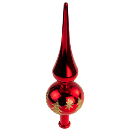 TG44026-3 CHOCOLINA TOP HAPPY TUBE ROTE Kugel UNLACKED DROKE Christbaumschmuck