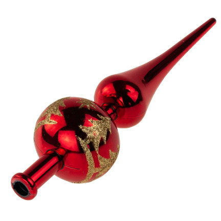 TG44026-3 CHOCOLINA TOP HAPPY TUBE ROTE Kugel UNLACKED DROKE Christbaumschmuck