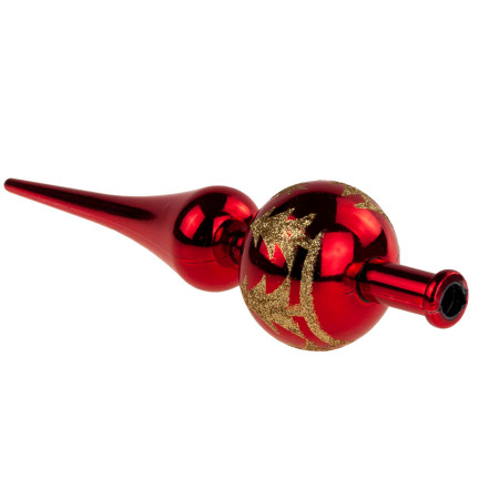 TG44026-3 CHOCOLINA TOP HAPPY TUBE ROTE Kugel UNLACKED DROKE Christbaumschmuck