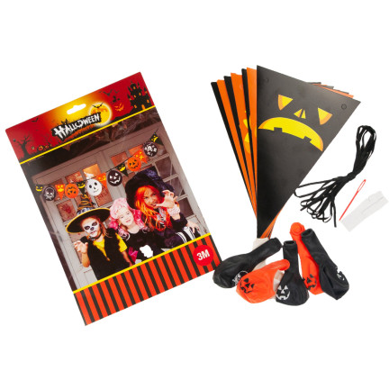 TG44472 HALLOWEEN GIRLANDE MIT BALLONS DEKORATION GROSS 3M