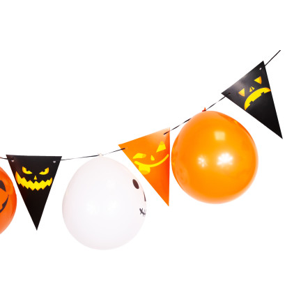 TG44472 HALLOWEEN GIRLANDE MIT BALLONS DEKORATION GROSS 3M