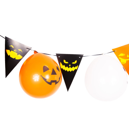 TG44472 HALLOWEEN GIRLANDE MIT BALLONS DEKORATION GROSS 3M