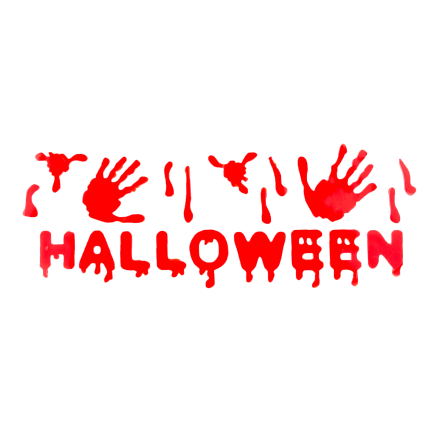 TG44529 HALLOWEEN FENSTERDEKORATION BLUT SCHRIFTZUG