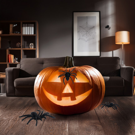 TG44534 HALLOWEEN PAVOUCI 4KS DEKORACE VELKÉ STRAŠIDELNÉ