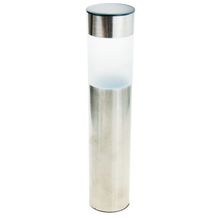 TG45633 Solar Garden Lamp, LED Stake Light, Solar Ground Post, Stainless Steel, Silver