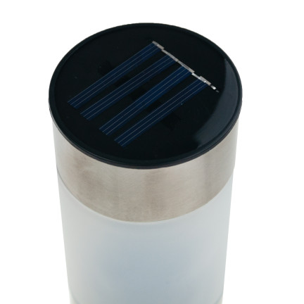 TG45633 Solar Garden Lamp, LED Stake Light, Solar Ground Post, Stainless Steel, Silver