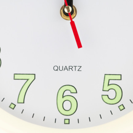 TG48015-1 FLUORESZIERENDE, IM DUNKELN LEUCHTENDE WANDUHR WEISS
