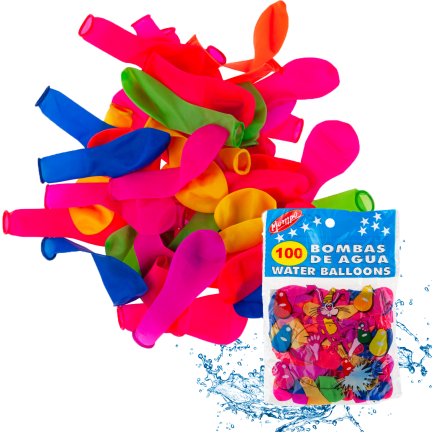 TG48074 WASSERBOMBEN-BALLONS PASTELLFARBENE WASSERBALLONS SET MIT 100 STÜCK.