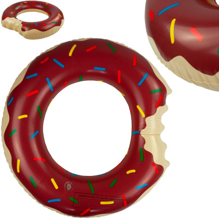 TG48122B Brown Inflatable Donut Beach Ring