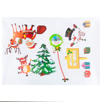 TG69421 GROSSE FENSTERAUFKLEBER GLASFENSTERDEKORATION WEIHNACHTSDEKORATION
