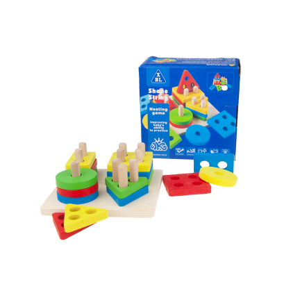 TG50018 Wooden Shape Sorter Toy Building Blocks Puzzle