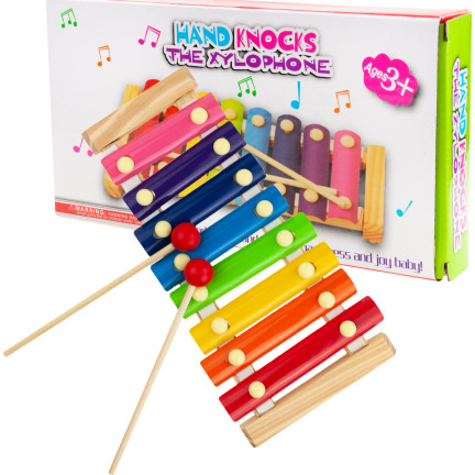 TG50019 BUNTES PÄDAGOGISCHES HOLZ-HACKBRETT FÜR BABY