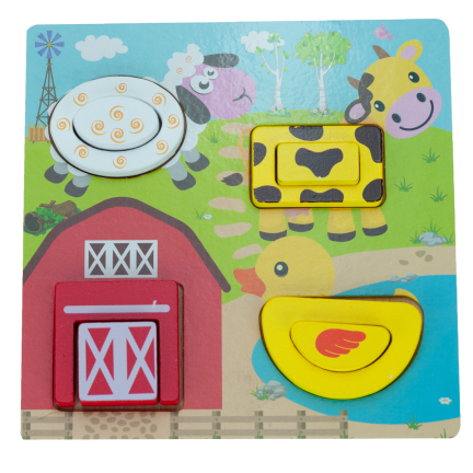 TG50027 puzzle dřevěné stavebnice hospodářských zvířat