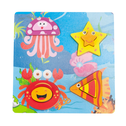 TG50027 puzzle dřevěné stavebnice hospodářských zvířat