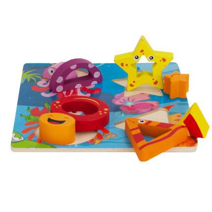 TG50027 puzzle dřevěné stavebnice hospodářských zvířat