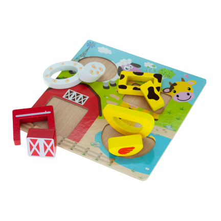 TG50027 puzzle dřevěné stavebnice hospodářských zvířat