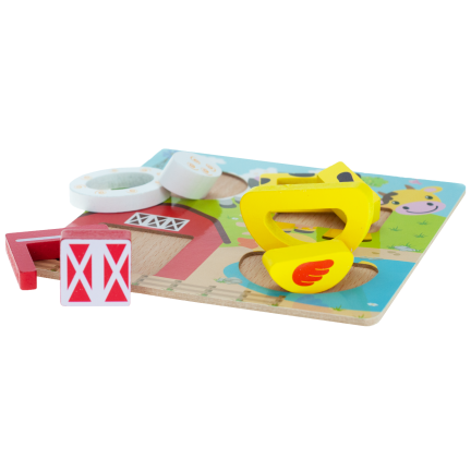 TG50027 puzzle dřevěné stavebnice hospodářských zvířat