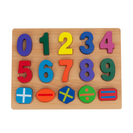 TG50034 ČÍSLA DŘEVĚNÉ BLOKY POČÍTÁNÍ PUZZLE ČÍSLA HÁDANKY