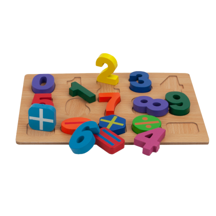 TG50034 ČÍSLA DŘEVĚNÉ BLOKY POČÍTÁNÍ PUZZLE ČÍSLA HÁDANKY