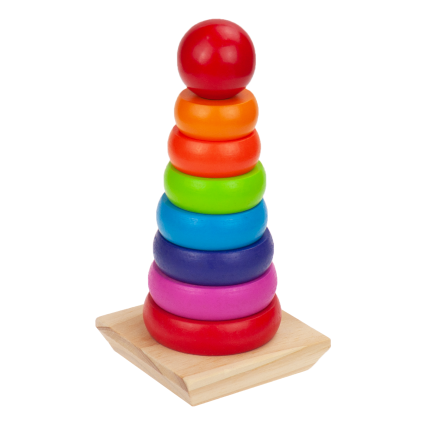 TG50038 PIRAMID SORTER Montessori VĚŽOVÉ DŘEVĚNÉ BLOKY