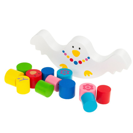 TG50045 Montessori-Farben Familie Holz Balancieren Huhn Handspiel