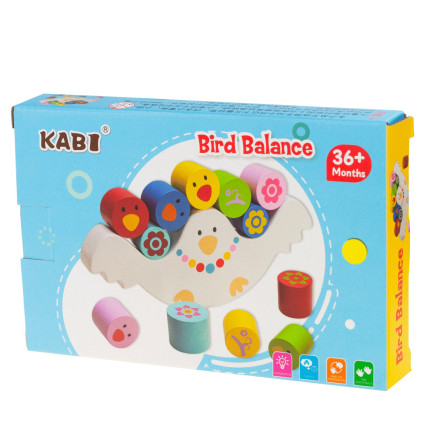 TG50045 Montessori-Farben Familie Holz Balancieren Huhn Handspiel
