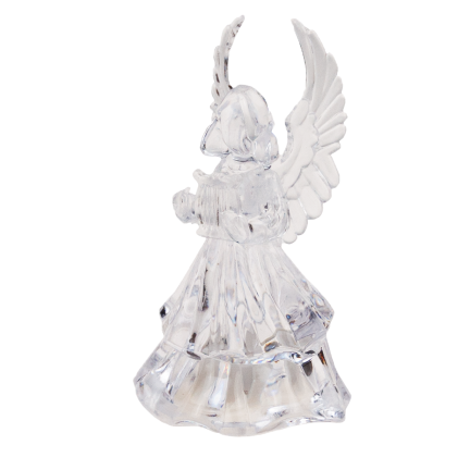 TG51123 LED akrylová figurka anděla pro betlém + BATERIE svítící vánoční dekorace