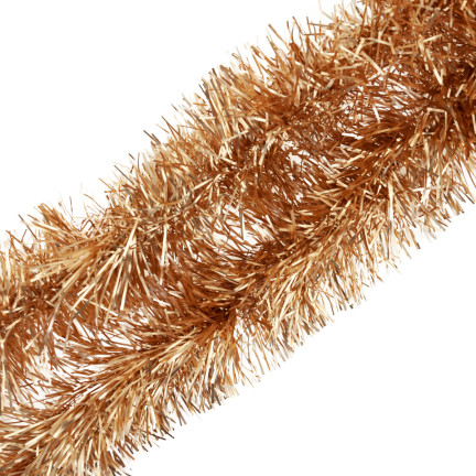 TG51877-GOLD METALLIC WEIHNACHTSBAUMKETTE DICKE GIRLANDE 2M
