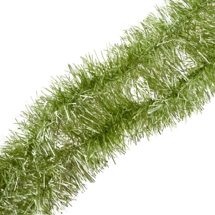 TG51877-GRÜNE WEIHNACHTSBAUMKETTE SILBER GRÜN DICHTE WEIHNACHTSBAUMGIRLANDE 2M