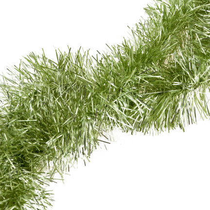 TG51877-GRÜNE WEIHNACHTSBAUMKETTE SILBER GRÜN DICHTE WEIHNACHTSBAUMGIRLANDE 2M