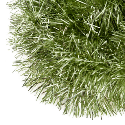 TG51877-GRÜNE WEIHNACHTSBAUMKETTE SILBER GRÜN DICHTE WEIHNACHTSBAUMGIRLANDE 2M