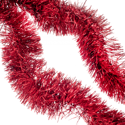 Weihnachtsbaumkette rot metallic 2 meter dick für einen weihnachtsbaum