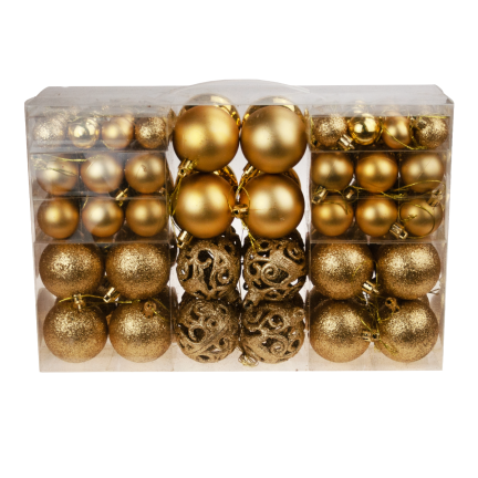 TG66272-3 GOLDEN CHRISTMAS BOMBES XXL SET 100 Stück BOMBEN 6/4/3cm 100 Stück