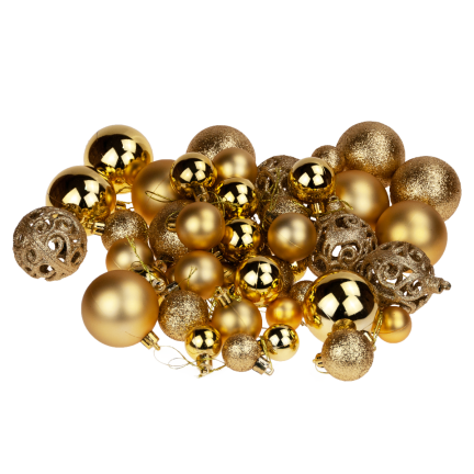 TG66272-3 GOLDEN CHRISTMAS BOMBES XXL SET 100 Stück BOMBEN 6/4/3cm 100 Stück