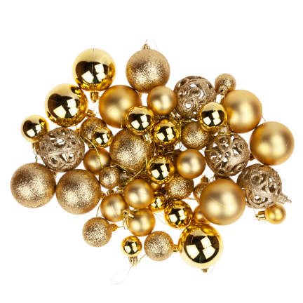TG66272-3 GOLDEN CHRISTMAS BOMBES XXL SET 100 Stück BOMBEN 6/4/3cm 100 Stück
