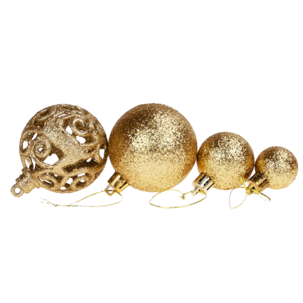 TG66272-3 GOLDEN CHRISTMAS BOMBES XXL SET 100 Stück BOMBEN 6/4/3cm 100 Stück