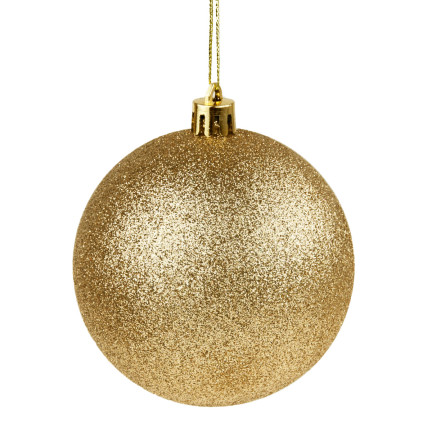 TG63127-2 Christbaumkugeln Christbaumkugel gold 8CM 6er Set Kugeln nicht klebend Strobe