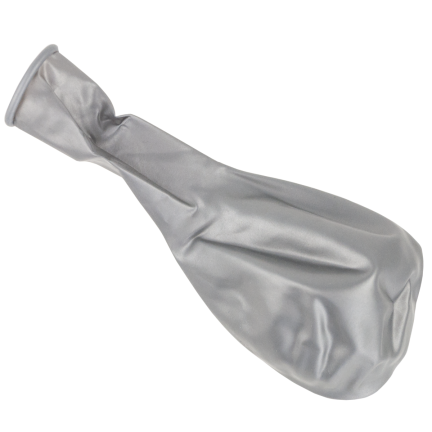 TG53244E METALICKÉ NAROZENINOVÉ BALÓNKY 5KS ŠEDÉ CHROMOVANÉ