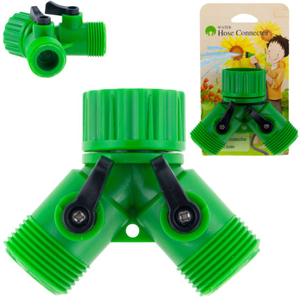 TG53510 3/4 GARTENSCHLAUCH T-STÜCK + VENTILE