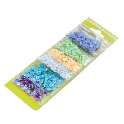 TG54954 DEKORATIVE PAILLETTEN SET 6MM DEKORATIV X6 FARBEN