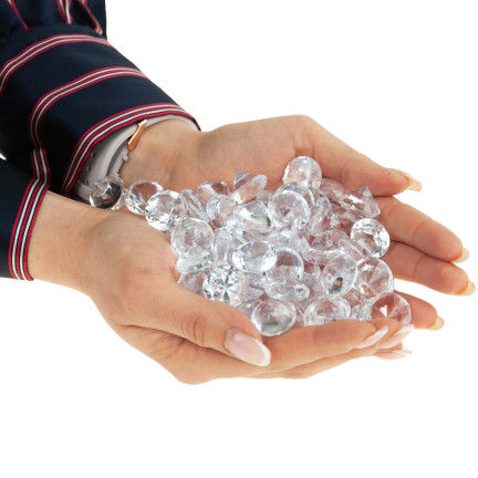 TG55062 DIAMANTENE STRASSSTEINE DEKORATIVE KONFETTI KLAR DIAMANTEN