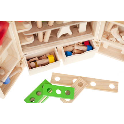 TG55451 Holzwerkzeug + Box Kinder-Werkstatt-Set
