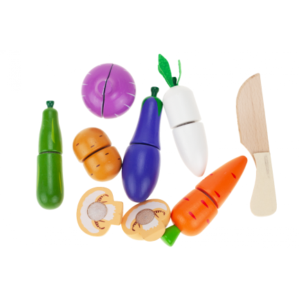 TG55486 DŘEVĚNÉ VEGETABLES v krabičce na suchý zip na řezání