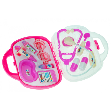 TG55505-2 ARZT ROSA ARZT KIT IN SPIELZEUG FALL KLEINER ARZT BLAU STETHOSKOP